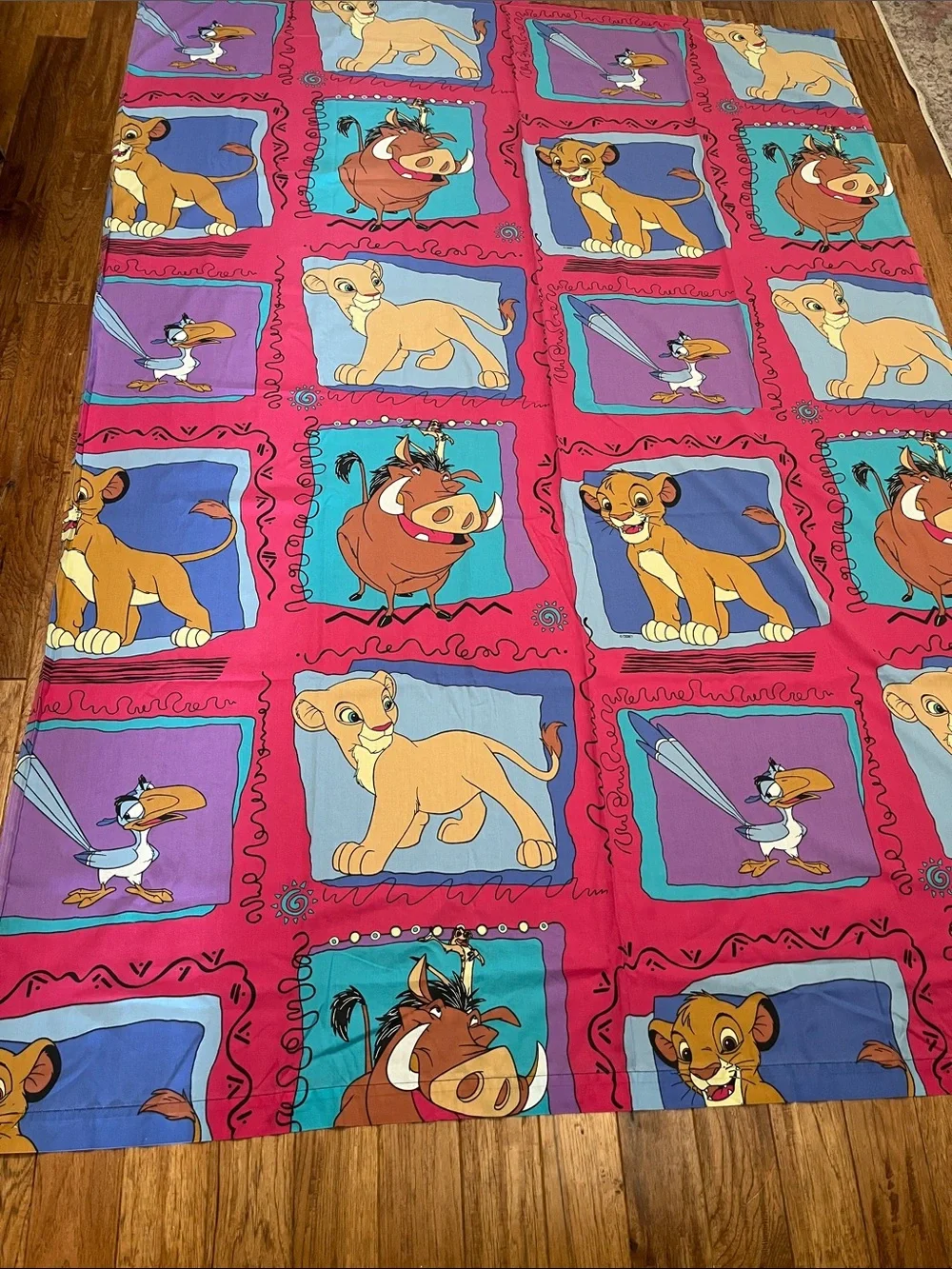 Disney The Lion King Character Panel Bedding - Pink, Turquoise, Purple